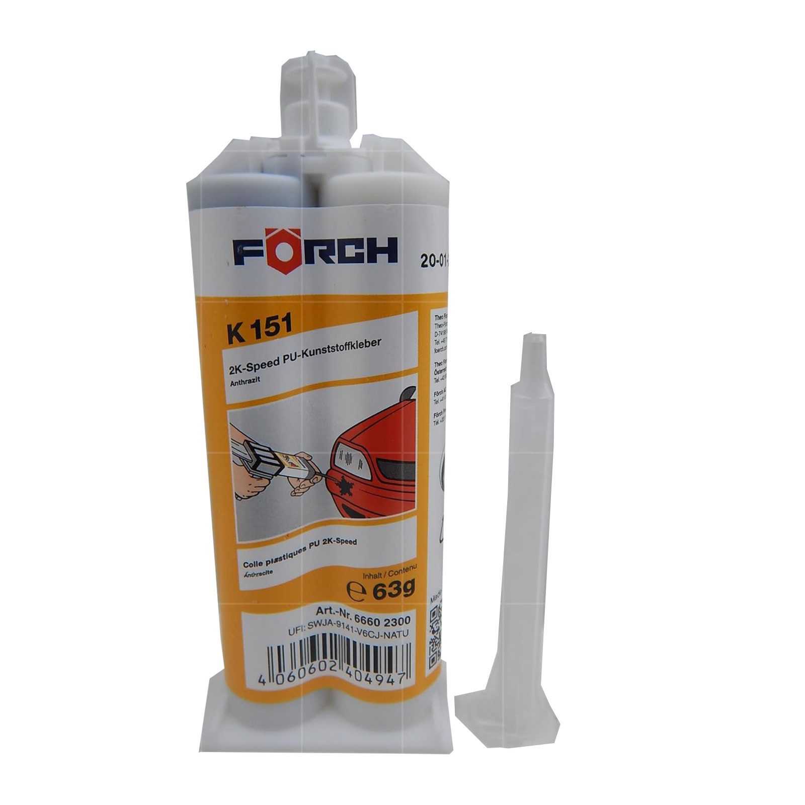 FÖRCH Dispersionskleber K151 2K-Speed PU-Kunststoffkleber - 0.0063 Kg