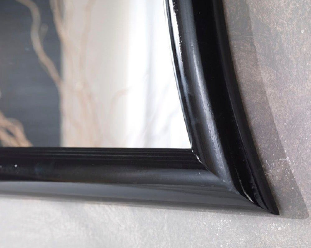 ASR 63cm x Wandspiegel 3cm schwarzer Maribor (glänzender Rahmendesign x Modell 63cm außen: Größe Lack),