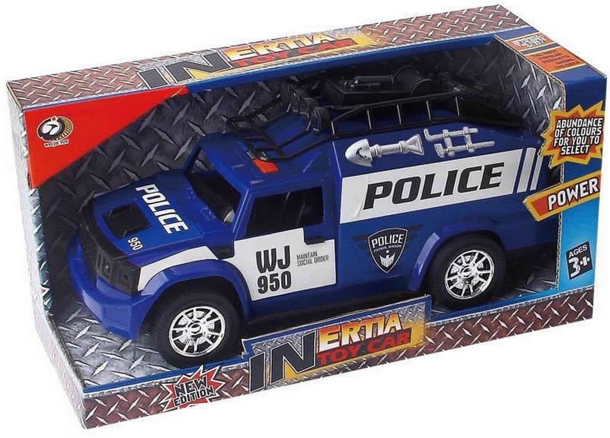 Diakakis Spielzeug-Polizei Offroader SUV Geländewagen Reibungsbetrieben