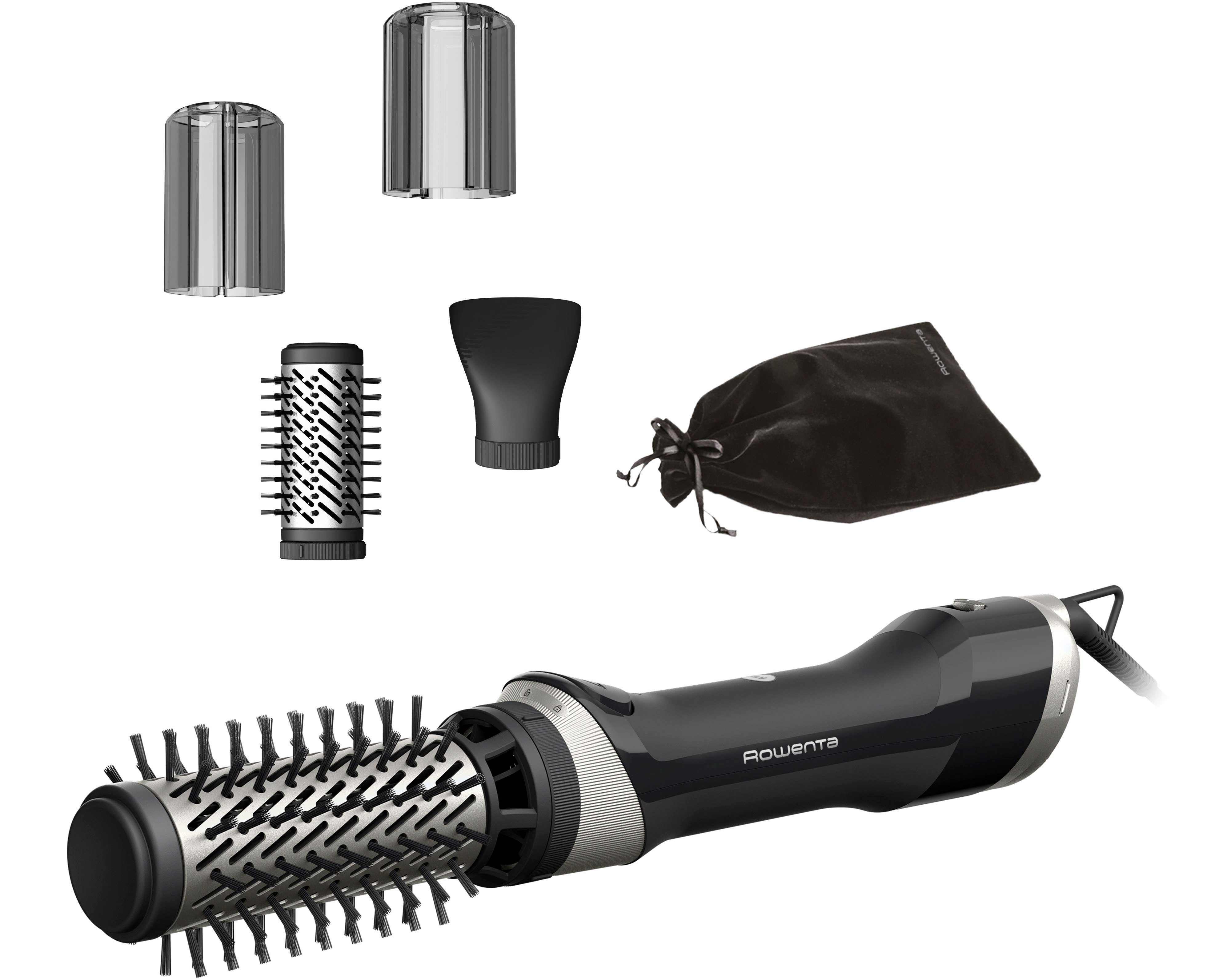 Rowenta Warmluftbürste UB9530 Brush Activ Rotierende Warmluftbürste, Ergonomisches Design, Keramikbeschichtung, Ionenfunktion, Naturborsten