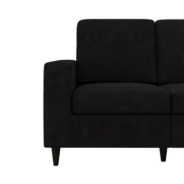 loft24 Sofa Cooper, 2-Sitzer Sofa, Bezug in Samtoptik, Holzbeine, Länge 152 cm