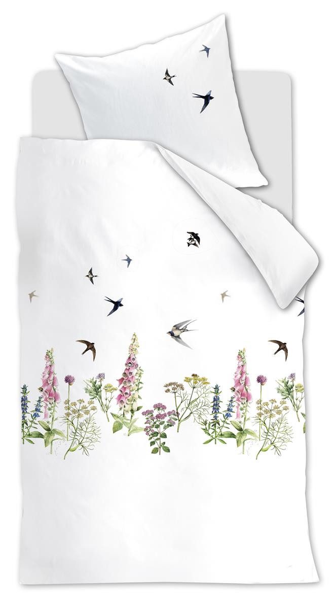 Marjolein Bastin Bettwäsche Swallows_Multi_DE_UV_155x220 1 Bettbezug, 1 Kissenbezug 155 x 220 cm +, 2 teilig, Bettbezug Kopfkissenbezug Set kuschelig weich hochwertig