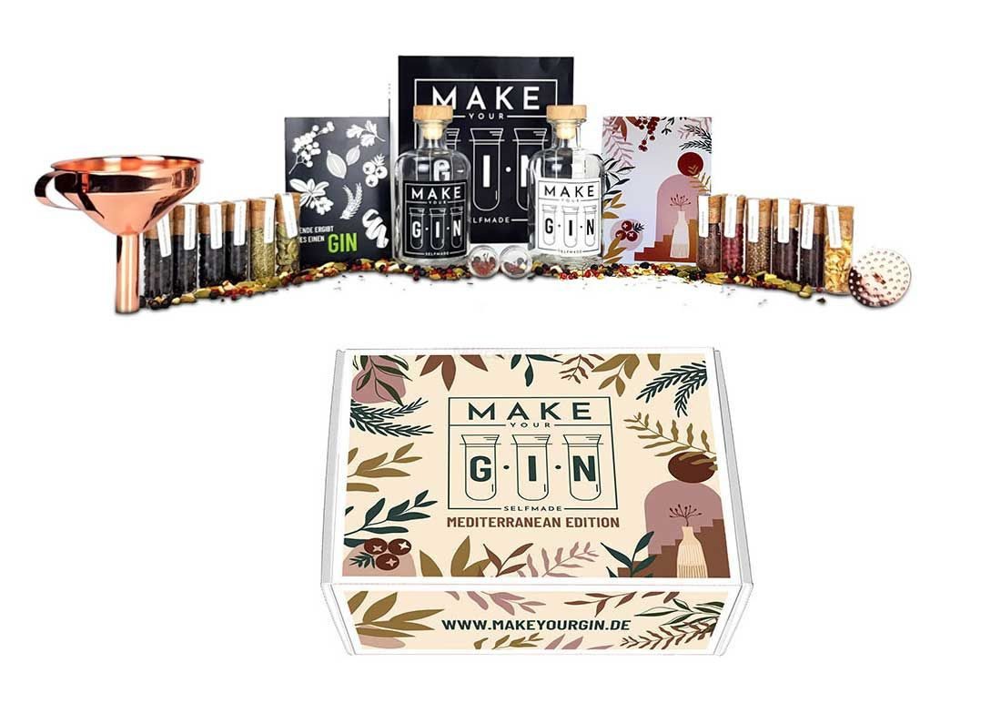 Aufbewahrungsbox Make Your Gin Geschenkset - MEDITERRANE EDITION Gin zum Selbermachen