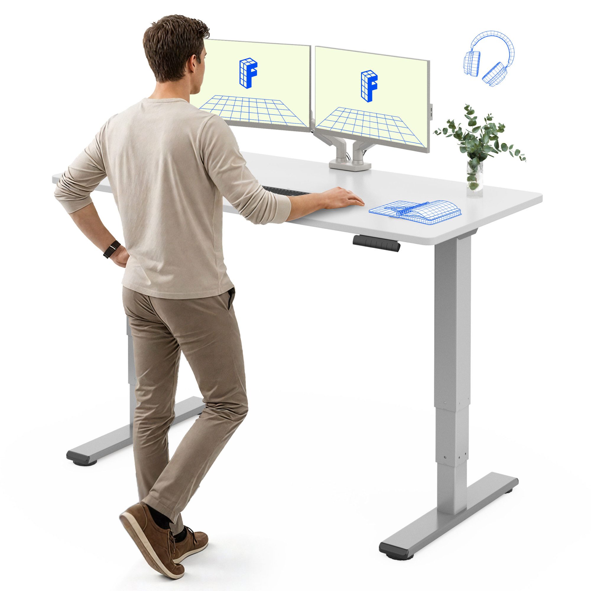 FLEXISPOT Schreibtisch Elektrisch Höhenverstellbarer Schreibtisch EC5 LITE günstig online kaufen