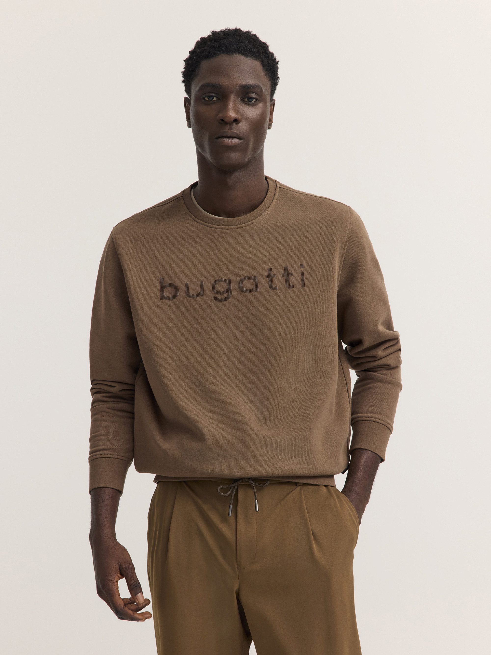 bugatti Sweatshirt Modern Fit Modern Fit Baumwolle Rundhals