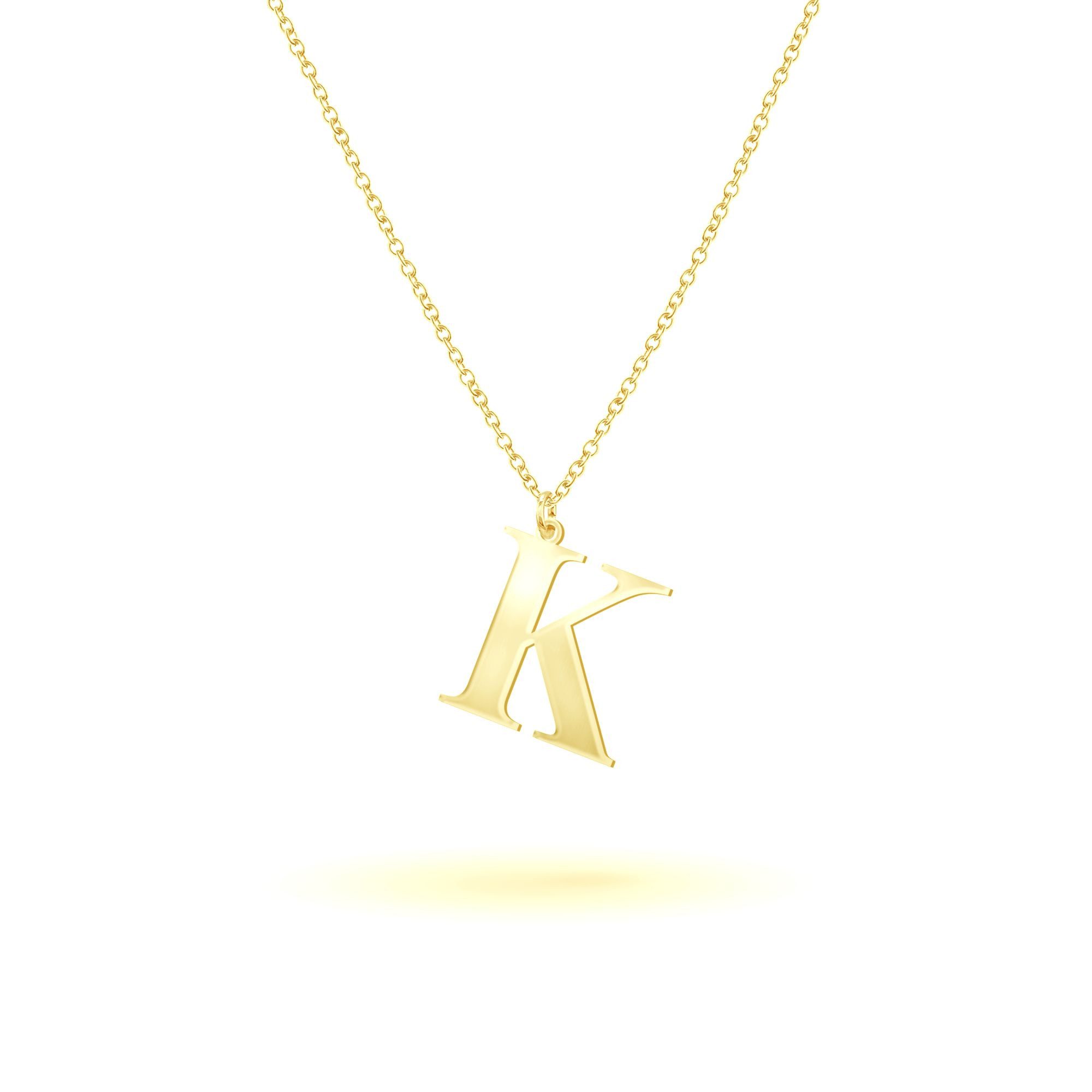 Kette mit Anhänger 925-Sterling Silber vergoldet Glänzend 45cm