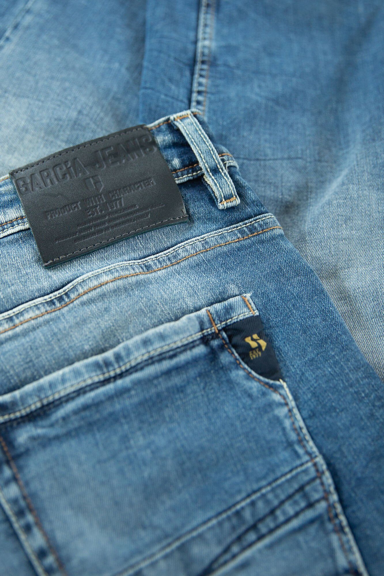GARCIA JEANS 5-Pocket-Jeans GARCIA SAVIO blue vintage used 630.5763 - Motion Denim