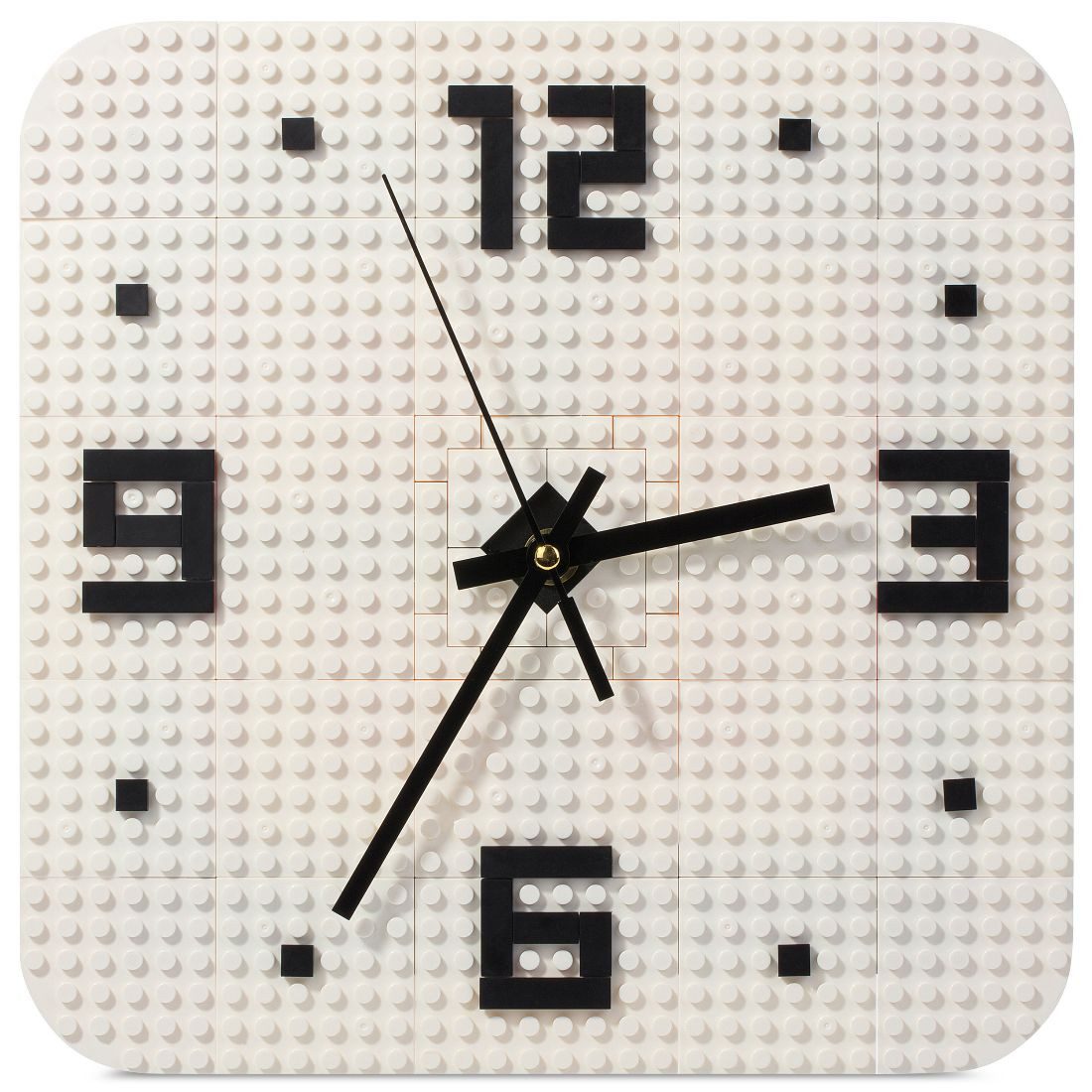 Katara Klemmbaustein Wanduhr zum Selberbauen – DIY Uhr aus Bausteine, 25×25 Konstruktionsspielsteine, 100% Kompatibel Sluban, Papimax, Q-Bricks, LEGO®