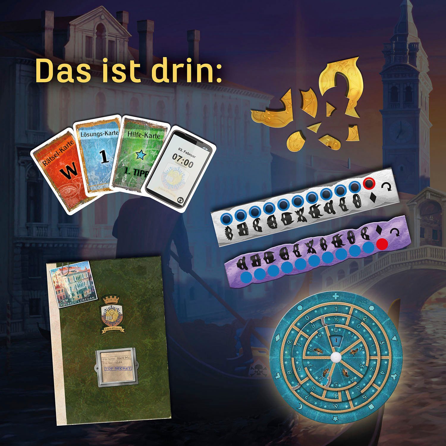 Kosmos Spiel EXIT® Das Spiel Die Venedig-Verschwörung (F), Made in Germany