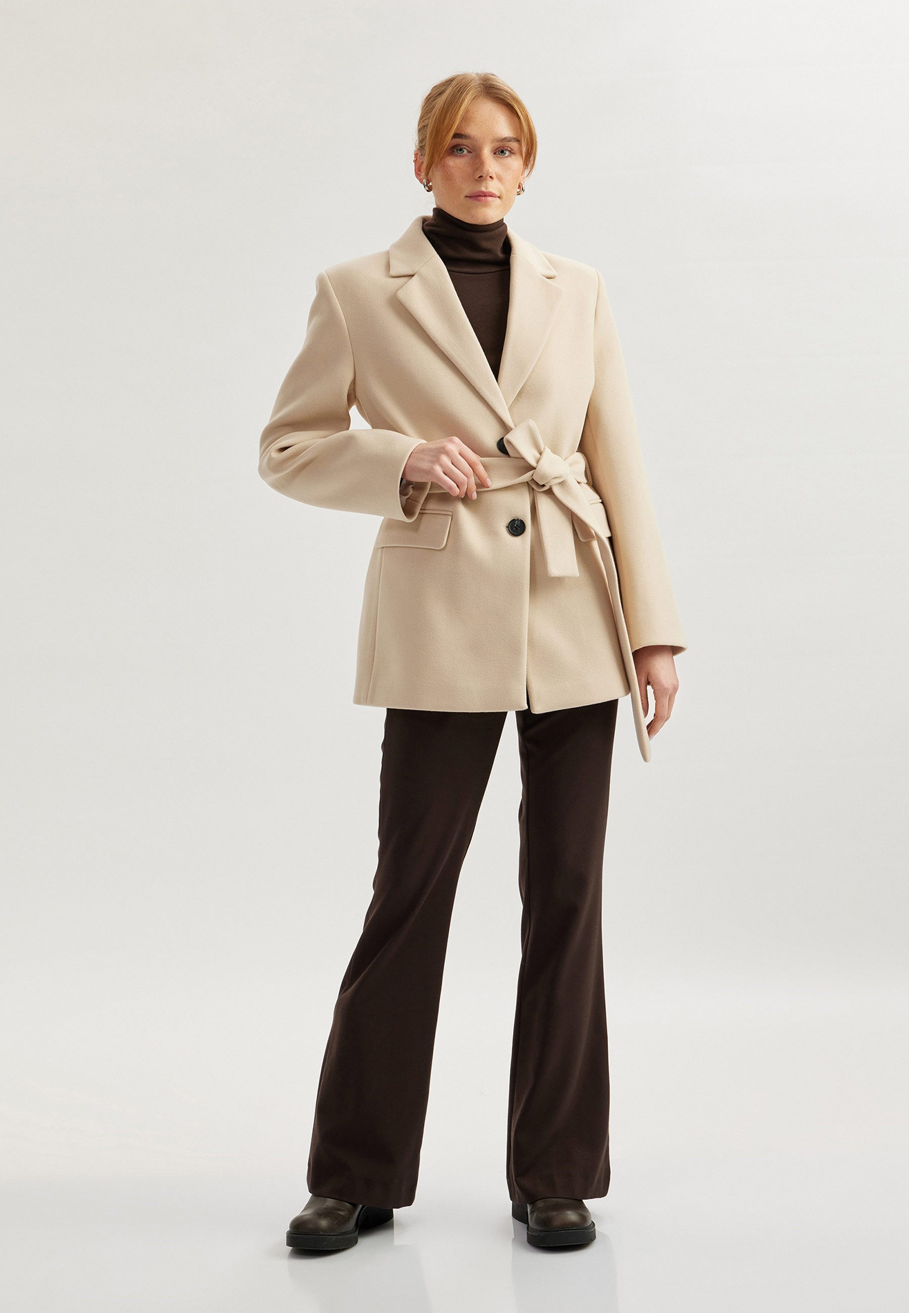 Koton Langmantel Regular Mit Bauchgurt Langmantel