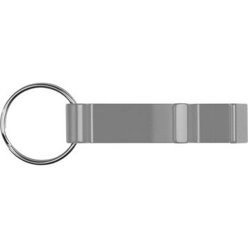 Livepac Office Schlüsselanhänger 10x Schlüsselanhänger / mit Flaschenöffner / Farbe: grau