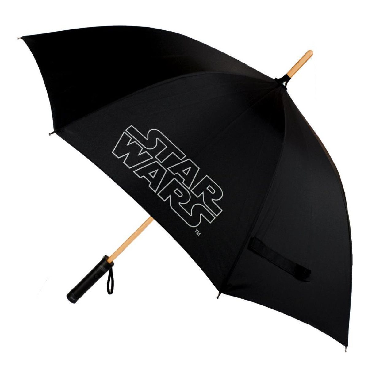 Star Wars Regenschirm-Wanderstock Licht-Regenschirm Ø 97 cm Bubble-Schirm & Wetterschutz mit Laser-Licht