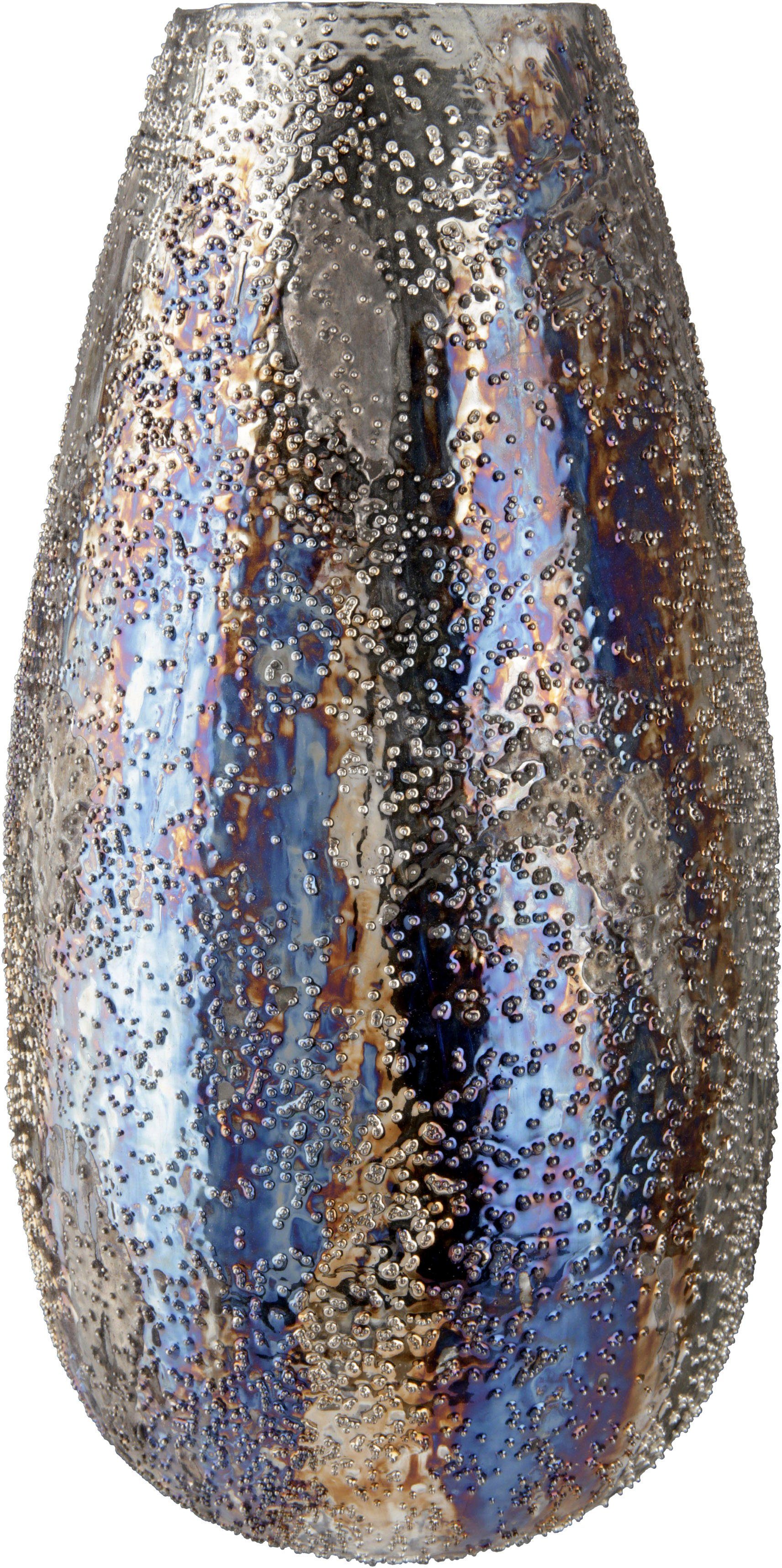 GILDE Tischvase Pavone (1 St), Vase aus Metall, Höhe ca. 39 cm