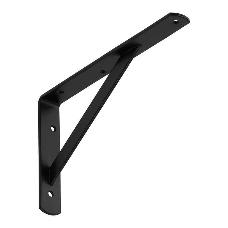 SO-TECH® Wandregalhalter Schwerlast-Konsole Regalkonsole BLACKLINE I schwarz, 1-tlg., Tragkraft bis zu 200 kg / Paar - 25 x 15 x 3 x 0,4 cm