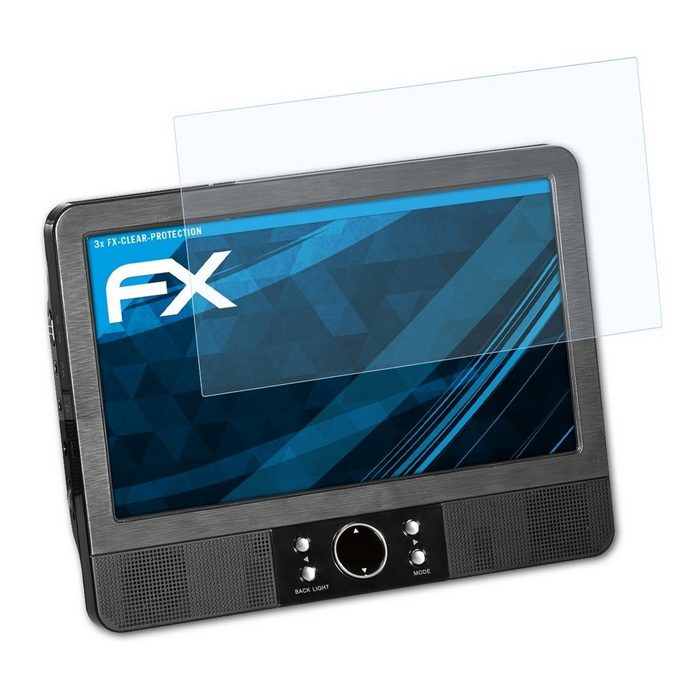atFoliX Schutzfolie Displayschutz für AEG DVD 4552 (3 Folien) Ultraklar und hartbeschichtet