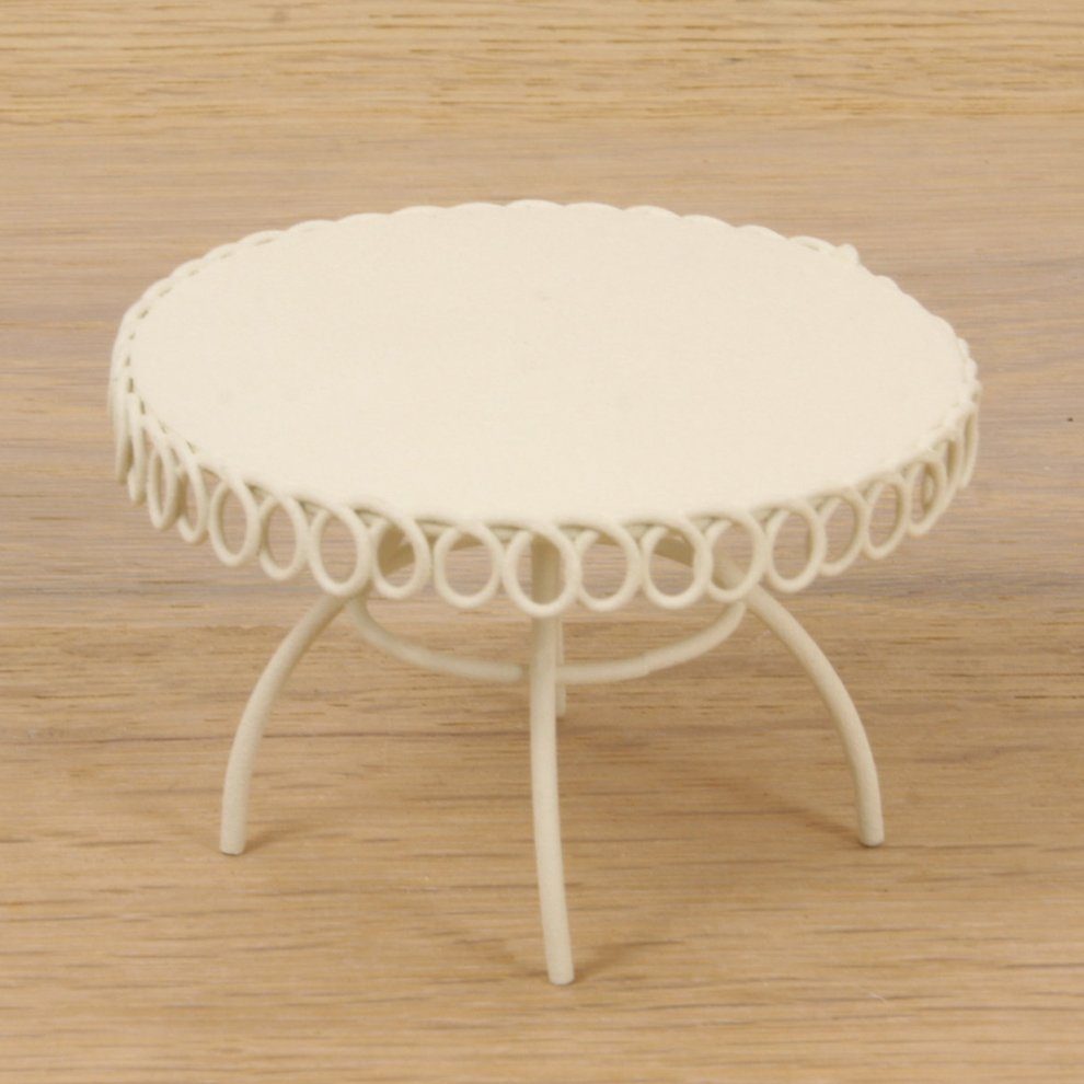 dekoprojekt Dekofigur Minigarten Tisch, weiß 5 cm