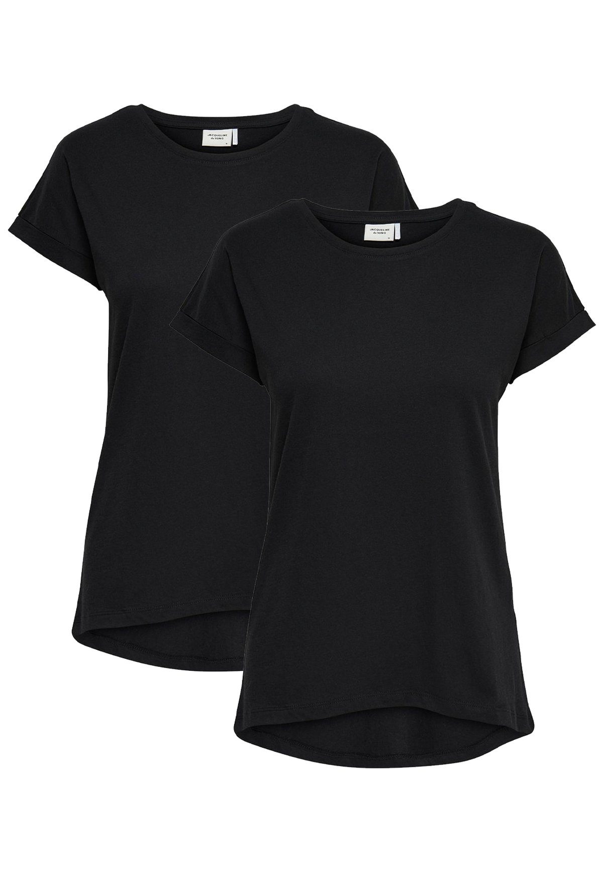 JACQUELINE de YONG T-Shirt 2-er Stück Pack Kurzarm Basic Blusen Set (2-tlg) günstig online kaufen