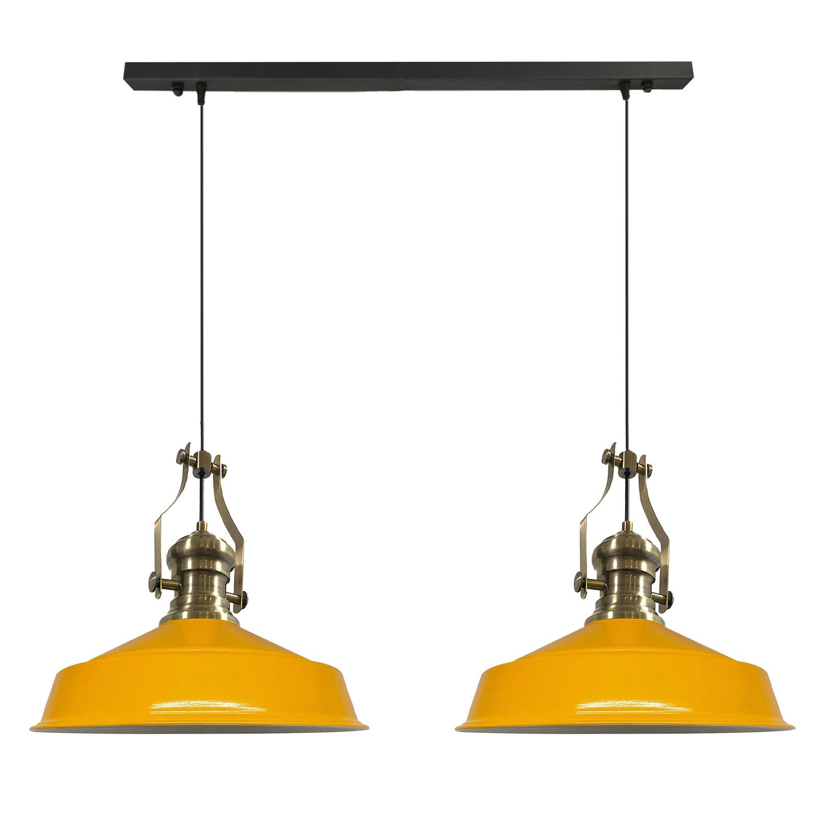 Bamyum Pendelleuchte Asletl Hängelampe aus Metall 2 Flammige, E27, Vintage Lampe, ohne Leuchtmittel