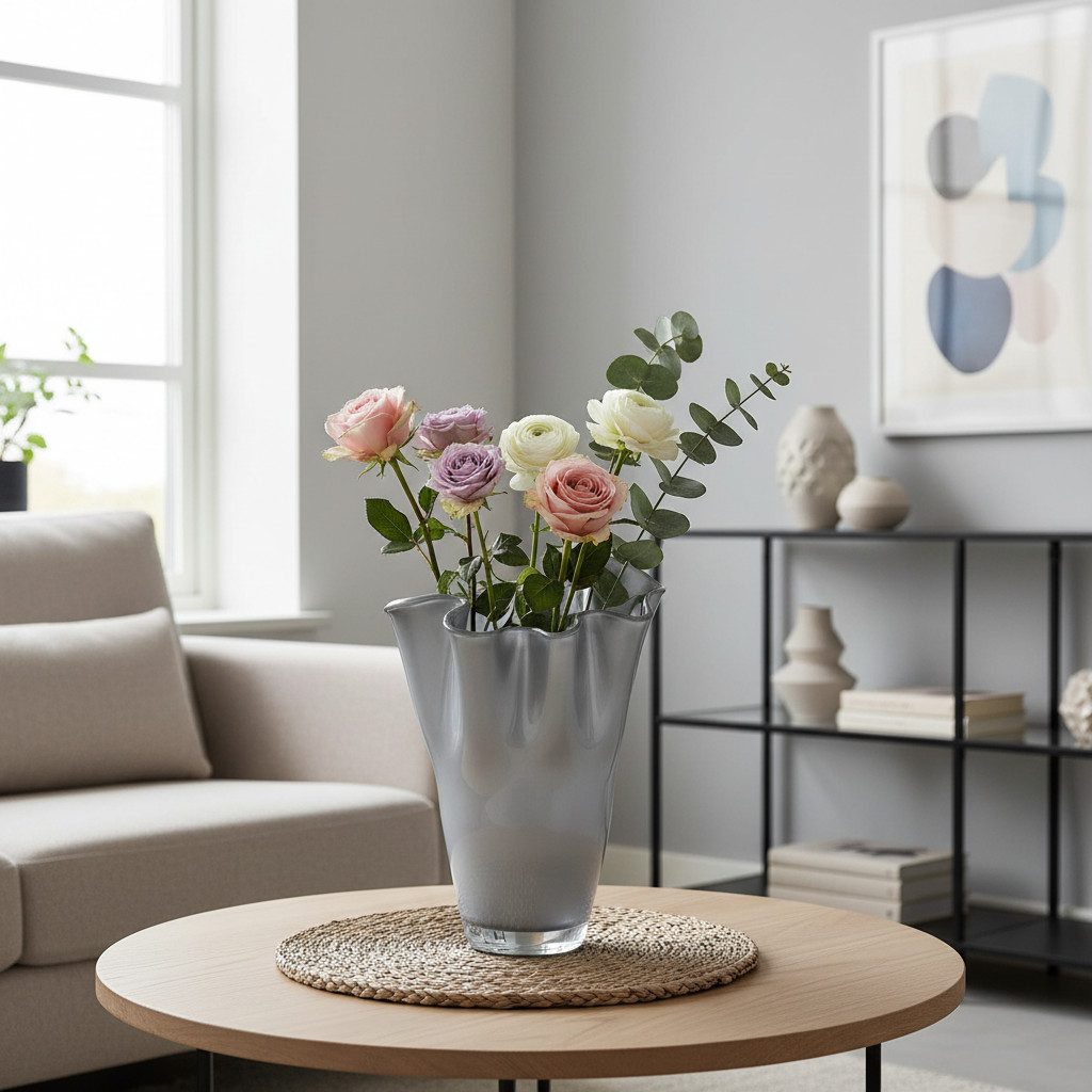 Signature Home Collection Tischvase (1 Stück, 1 St., 1x Glasvase), Handgefertigt in Europa, mundgeblasene Glasvase in Premiumqualität