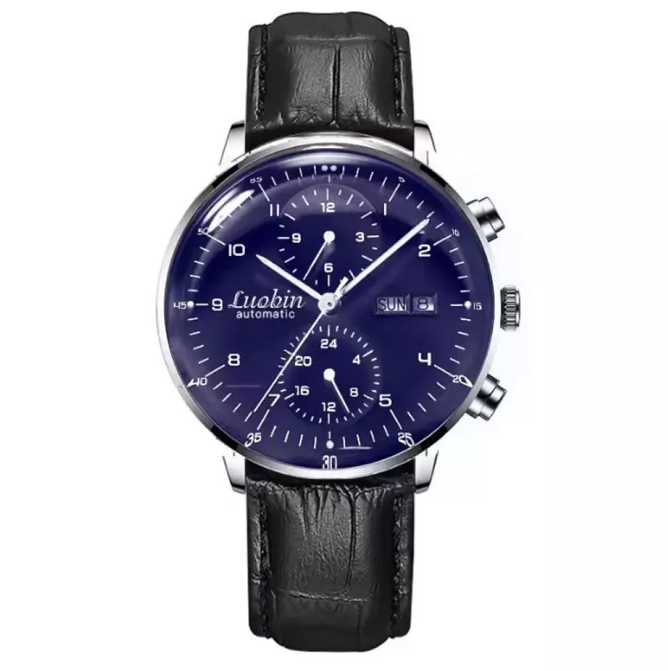 Automatikuhr Herrenuhr Automatik Armbanduhr Chronograph Edelstahl Leder Mechanisch