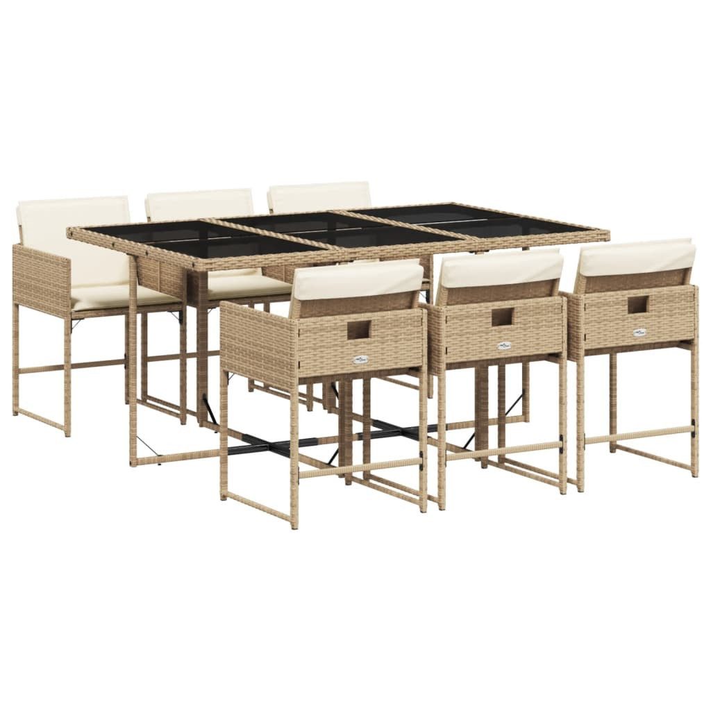 vidaXL Garten-Essgruppe 7-tlg. Garten-Essgruppe mit Kissen günstig online kaufen