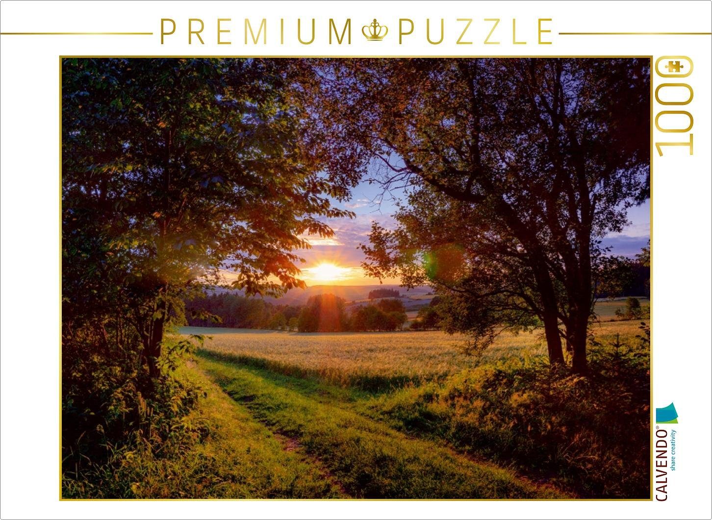 Puzzle CALVENDO Puzzle Sonnenuntergang bei Annaberg 1000 Teile Lege-Größe 64 x 48 cm Foto-Puzzle Bild von Matthias Bellmann