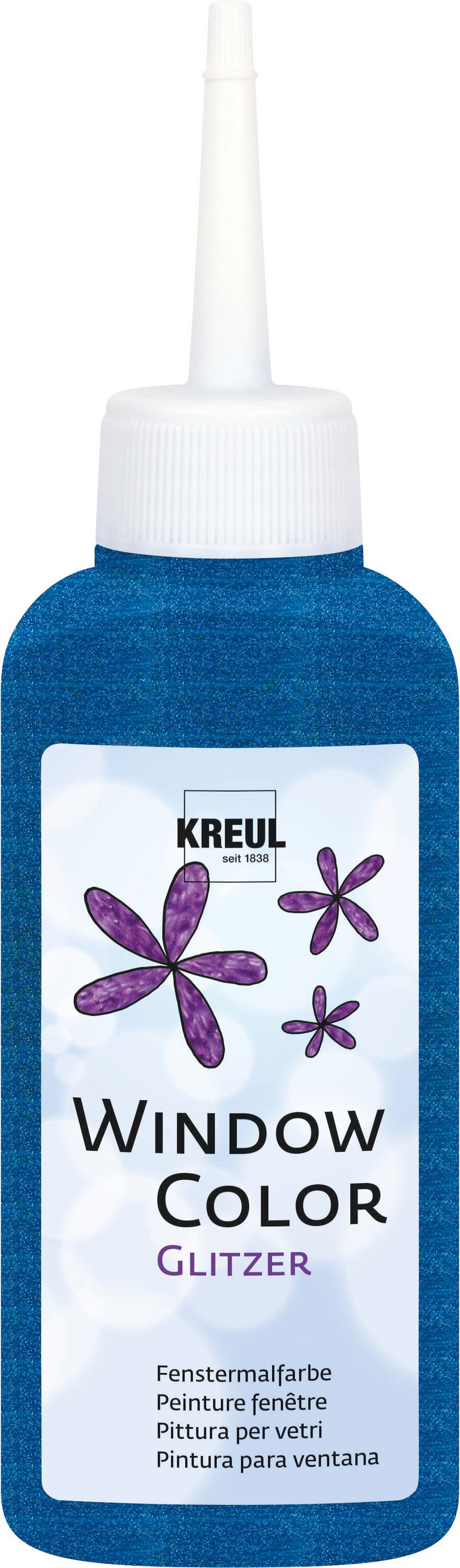 Fenstersticker, Kreul, 80 ml Glitzer-Blau