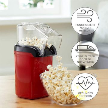 CEPEWA Popcornmaschine 64271, Popcorn Maker, Rot, 12 x 27 x 18 cm