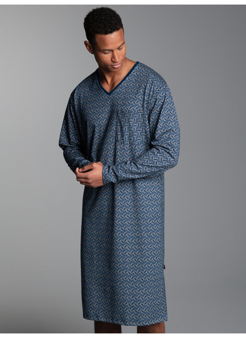 Trigema Pyjama TRIGEMA Nachthemd mit Allover-Blätter-Muster günstig online kaufen