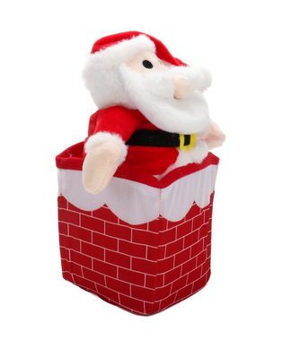 Bubble-Store Weihnachtsfigur Weihnachtsmann im Kamin (bewegt sich auf und ab, singt zu Merry Christmas), Weihnachtsmannfigur, Weihnachten, Dekofigur