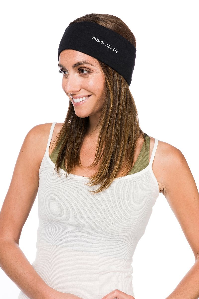 SUPER.NATURAL Stirnband Merino Stirnband WANDERLUST HEADBAND wärmender Merino-Materialmix