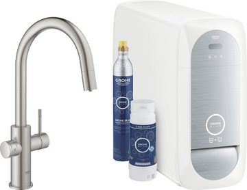 Grohe Untertisch-Trinkwassersystem Grohe Blue, für gefiltertes, gekühltes und sprudelndes Wasser, Packung, langlebige Oberfläche