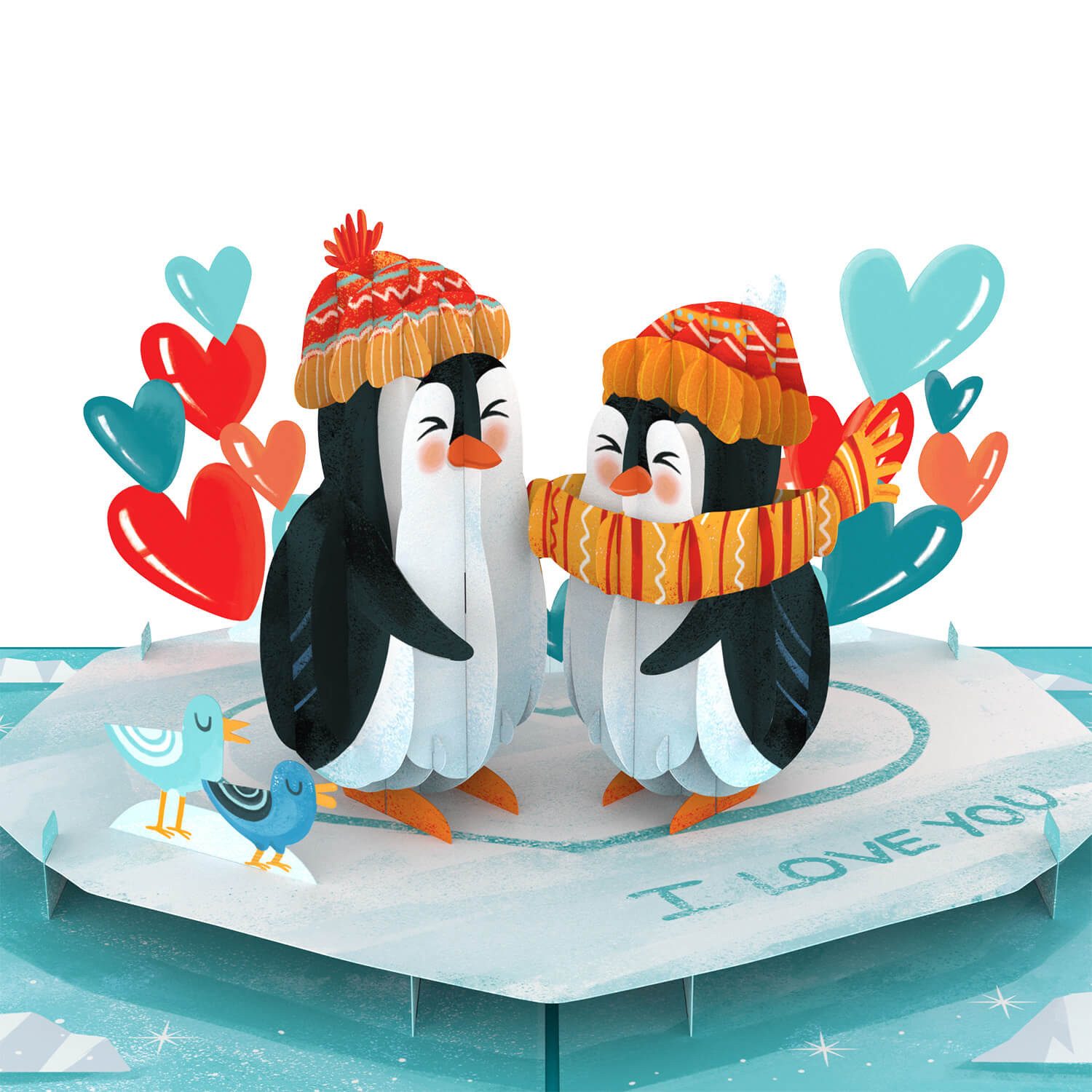 papercrush Geburtstagskarte Pinguinliebe Pop-Up Karte