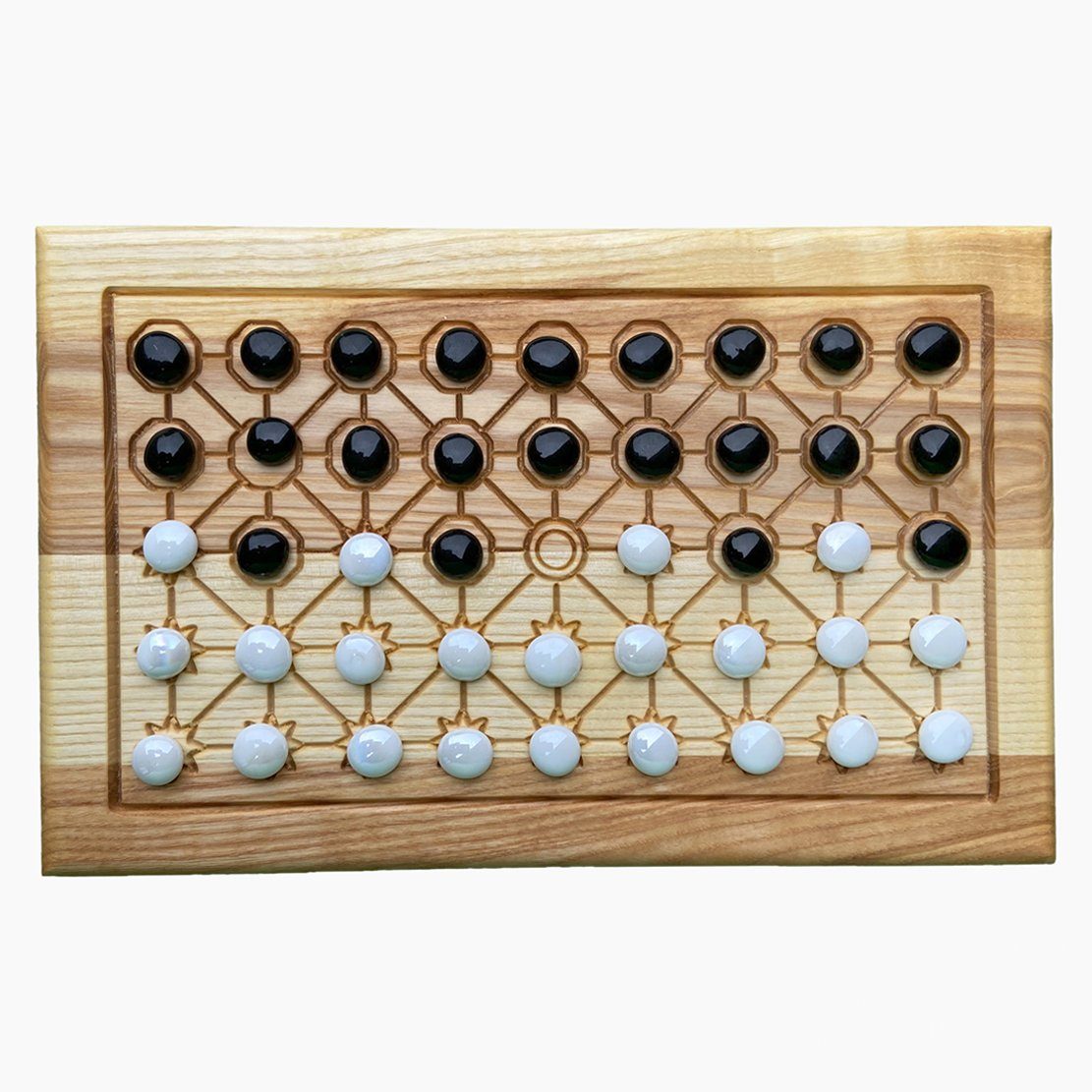 Madera Spielzeuge Spielesammlung Fanorona, Taktikspiel, ein Spiel für alle Liebhaber klassischer Taktikspiele