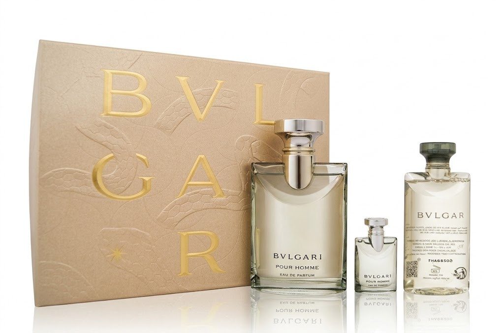 BVLGARI Duft-Set Bvlgari Pour Homme Eau de Parfum 100ml + Eau de Parfum 5ml & SG50ml, 1-tlg.