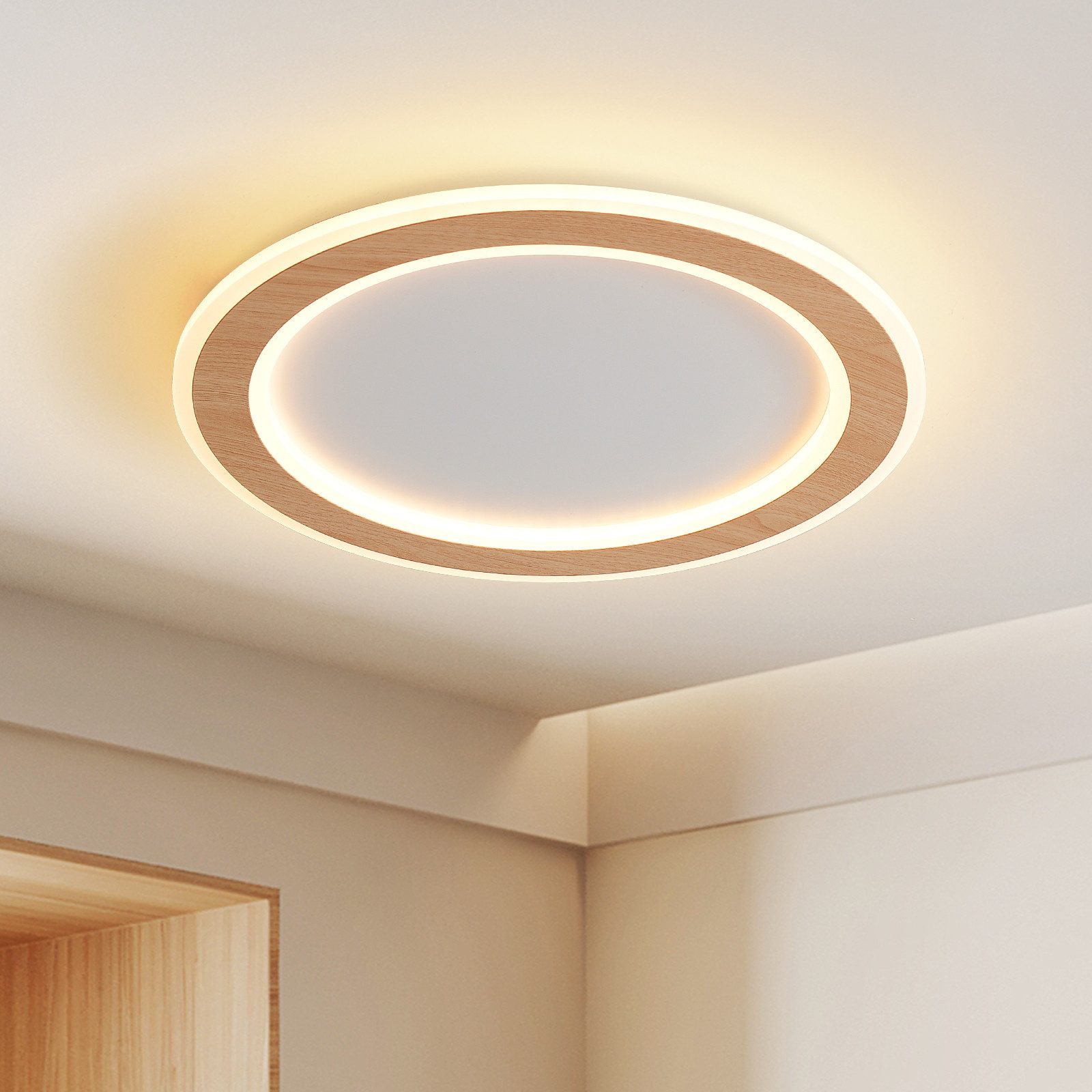 RRBEST LED Deckenleuchte LED Deckenlampe, 72CM Dimmbar Wohnzimmer Deckenleuchte, mit Fernbedienung und Memory Funktion