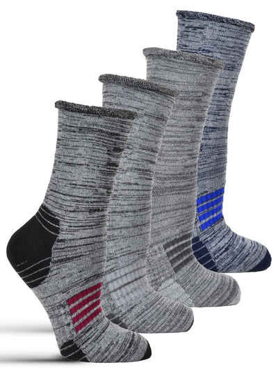 Frostfighter Thermosocken Herren + Damen Wintersocken ohne Gummi (6 Paar) fusselfreies Vollfrottee Innenfutter, dicke warme Socken