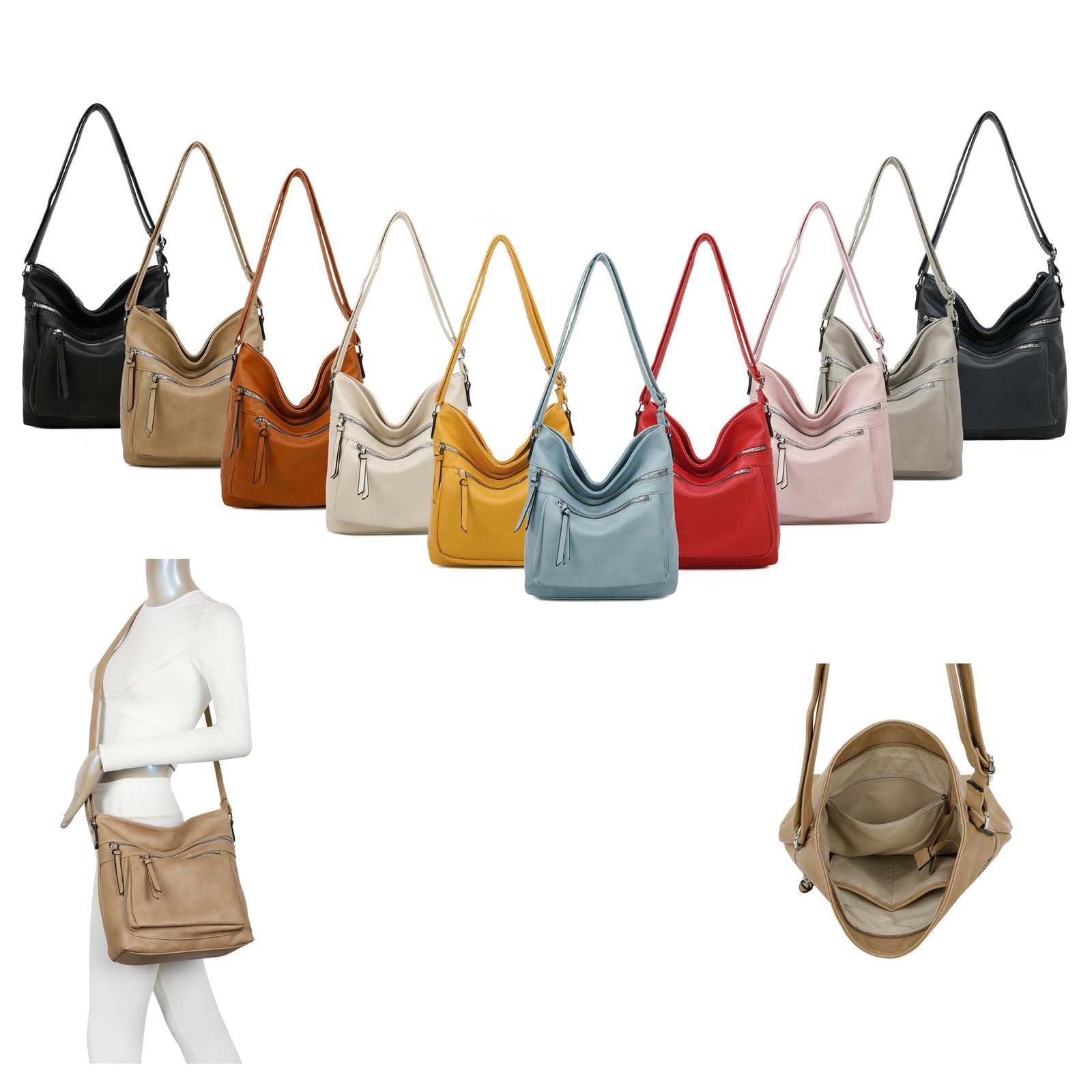 ITALYSHOP24 Schultertasche Damen Tasche XL Shopper günstig online kaufen