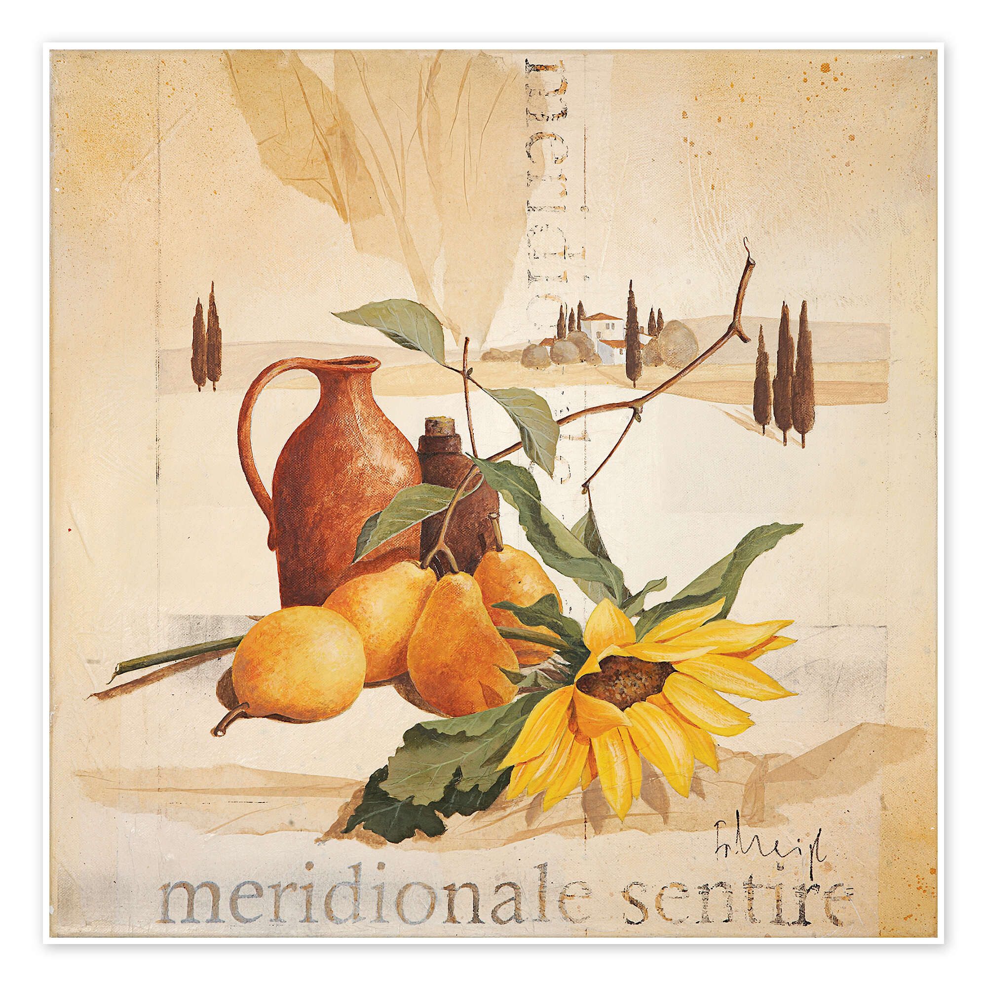 Posterlounge Плакат Franz Heigl, Mediterrane Atmosphäre, Wohnzimmer Mediterran Malerei