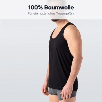 Barrio 13 Unterhemd »Tank Top Achselshirt für Herren« (Packung, Set, Spar-Pack, Spar-Packung, 4-St., 4er-Pack) Feinripp aus 100% Baumwolle