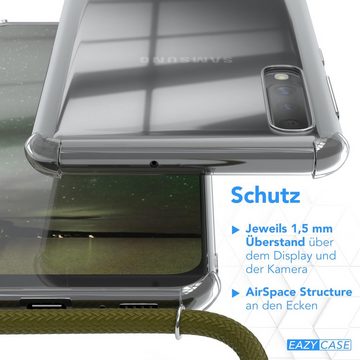EAZY CASE Handykette Clips Schwarz für Samsung Galaxy A50 / A50s / A30s 6,4 Zoll, Handykette mit Band Cross Bag für Mann und Frau Festivalbag Olive Grün