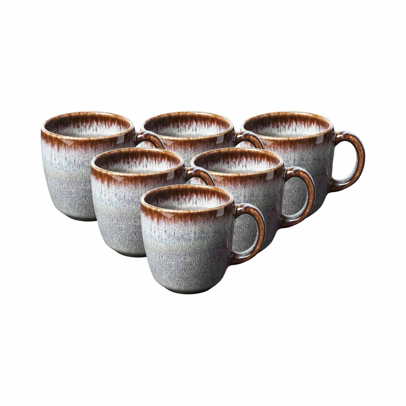 like. by Villeroy & Boch Tasse Lave Kaffeetassen 190 ml 6er Set, 6-tlg., Steingut