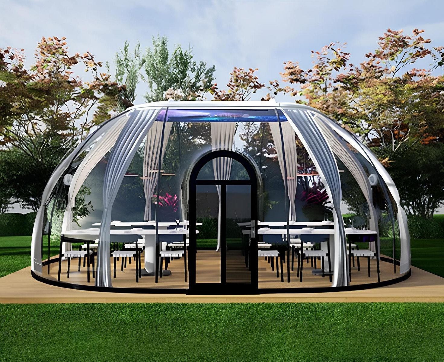 Xlmoebel Pavillon Moderner Pavillon für 16–18 Personen im Garten aus Aluminium, (für 16–18 Personen), Made in Europa