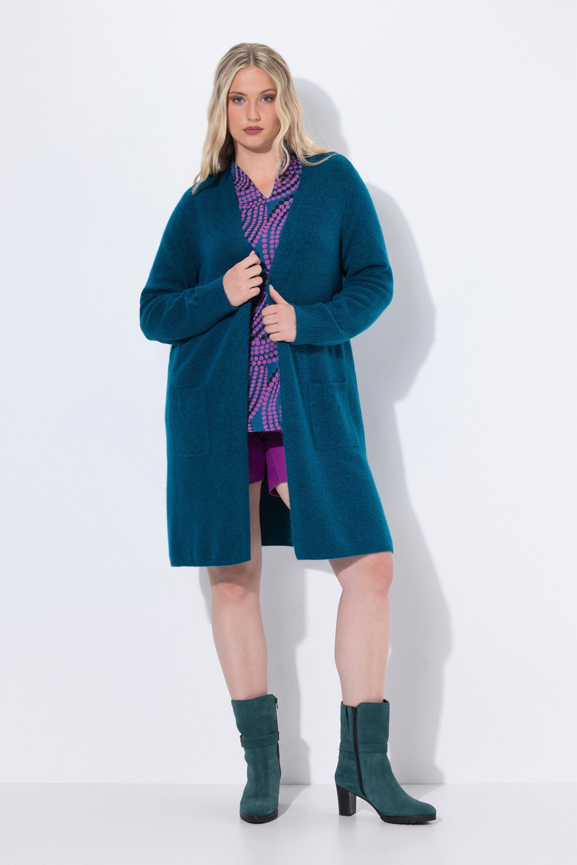 Ulla Popken Strickjacke Long-Strickjacke offene Form günstig online kaufen