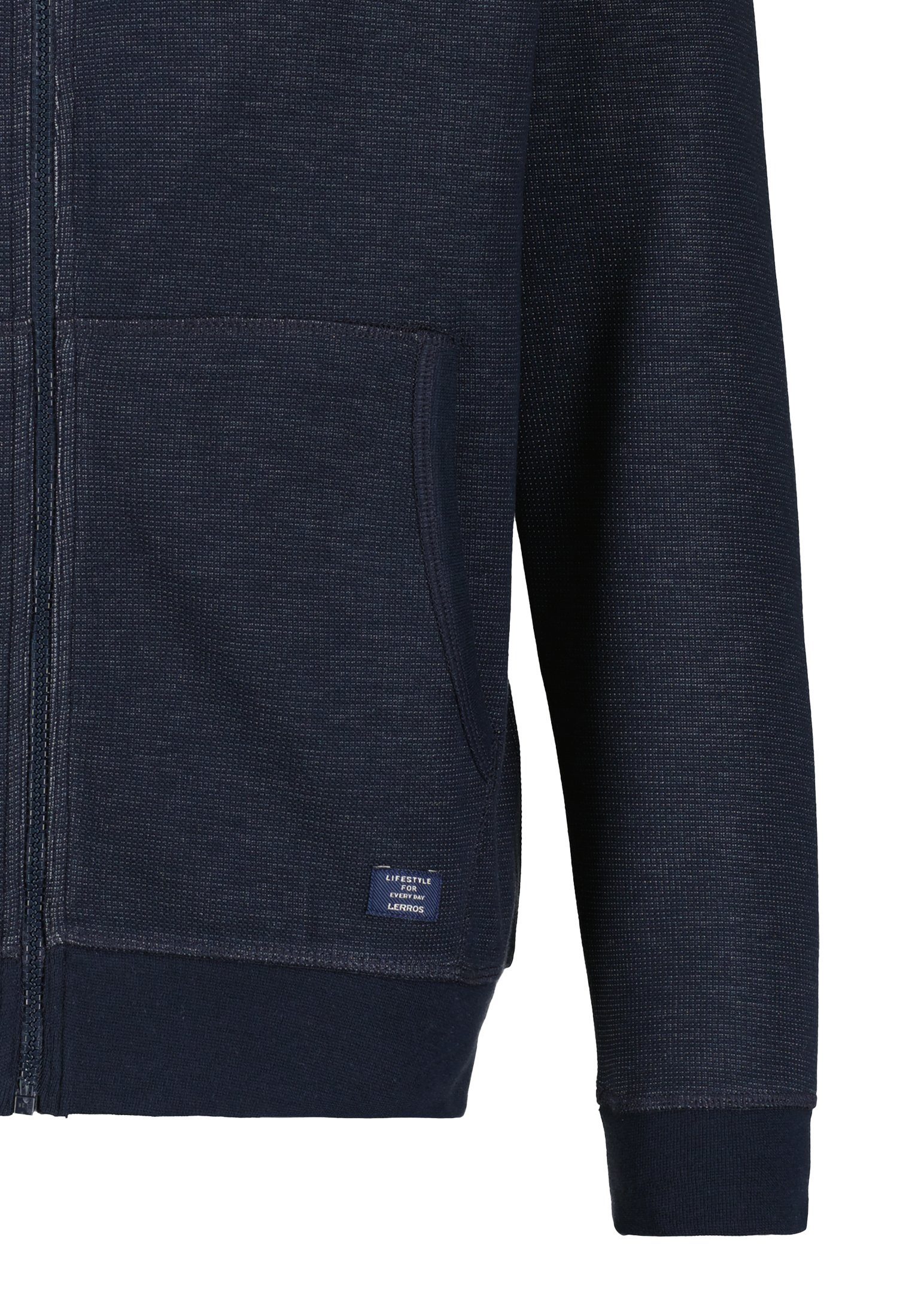 Sweatjacke LERROS LERROS Kapuzensweatjacke NAVY Hoodie mit