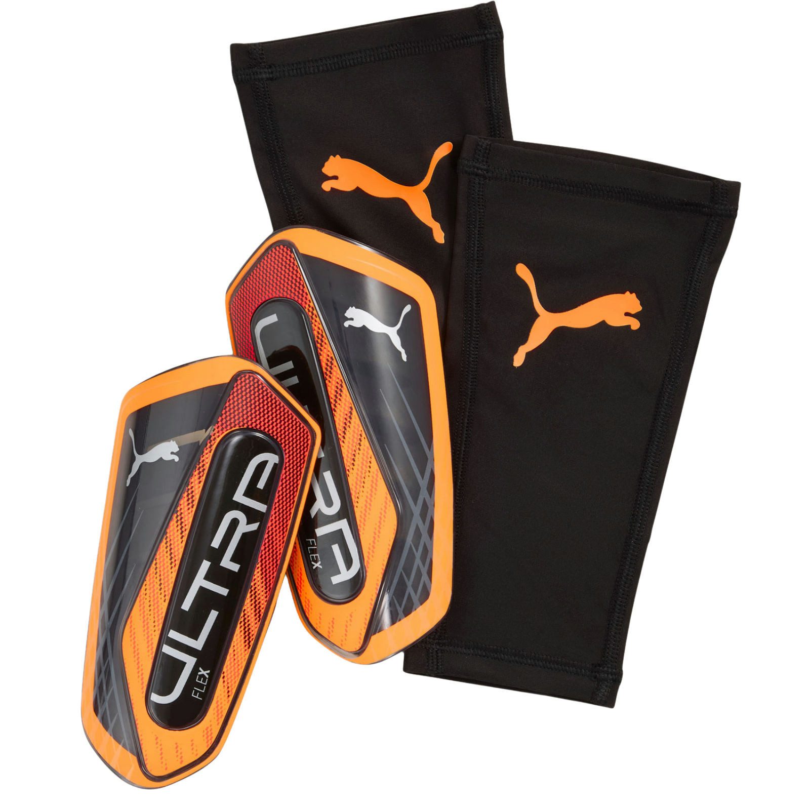 PUMA Fußball Schienbeinschoner Puma Ultra Flex Sleeve Schienbeinschoner orange/schwarz S