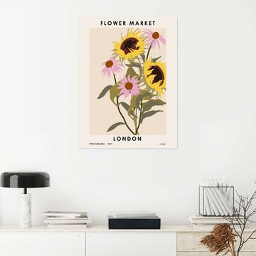 Posterlounge Wandfolie NKTN, Flower Market, London, Wohnzimmer Modern Grafikdesign