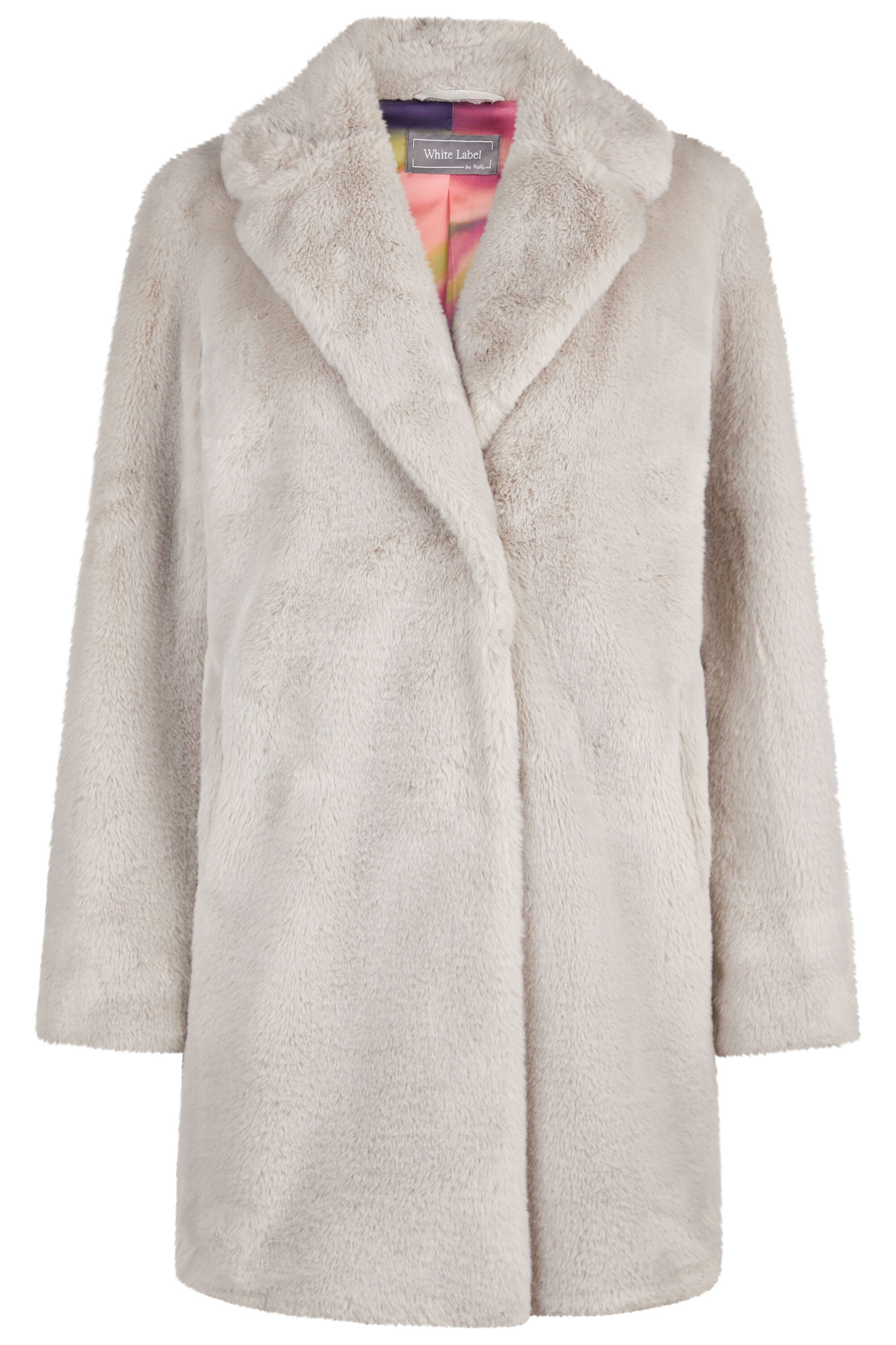 White Label Langmantel aus softem Webpelz günstig online kaufen