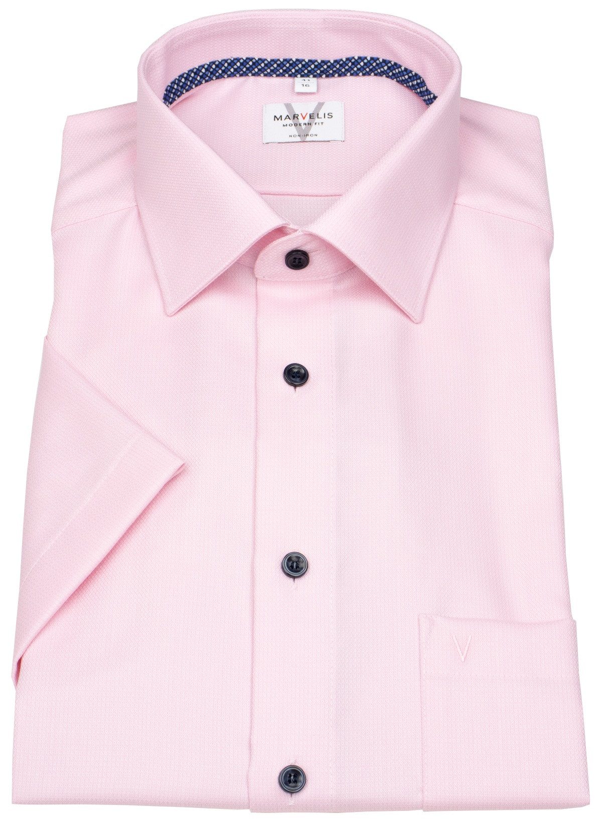 MARVELIS Kurzarmhemd Modern Fit leicht tailliert günstig online kaufen