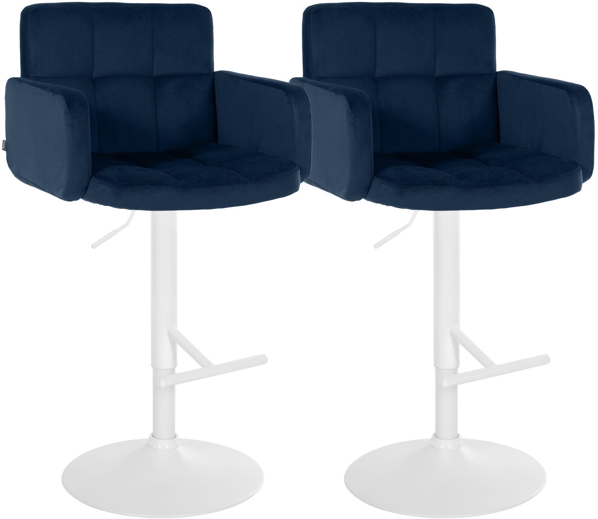 2er Set CLP Barhocker Cadiz – Stoffbezug, Höhenverstellbar, Drehbar, Bis 118 Cm